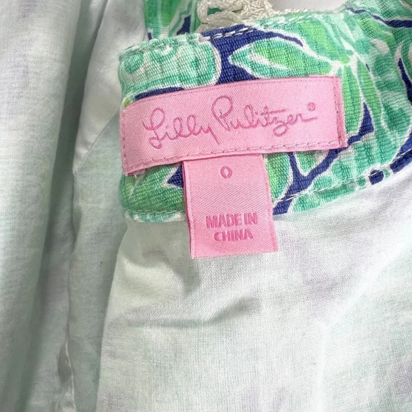 Lilly Pulitzer Blue Green Tropical Cotton Sheath Dress $218 - Picture 11 of 14